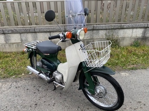 ☆スーパーカブ50.キャブレーター最終モデル☆バッテリー・シート・プラグなどなど新品交換で快調^_^50cc原付オートバイ☆