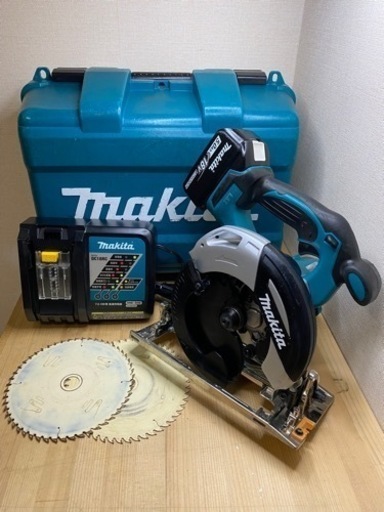 中古 マキタ HS630D 18V 165mm 充電式マルノコ 青セット