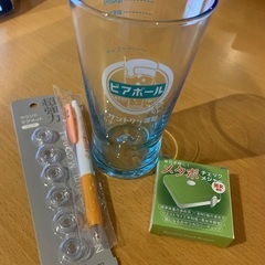 商談中　　サントリー　ビアボール　グラス　ボールペン　強力マグネット等