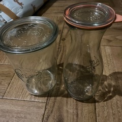 WECKの3点セット　カラフェ(デキャンター、ピッチャー)、ジャーの画像