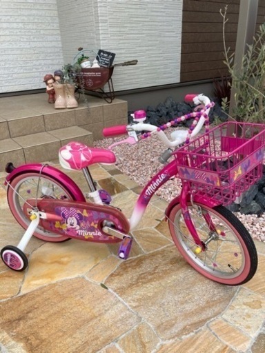 美品こども用自転車16インチ 【補助輪取り外し可】