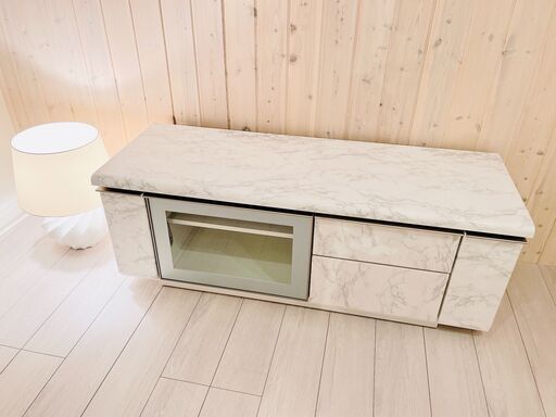 【大幅値下げ】【美品・定価37,900円】大理石風 テレビボード ニトリ (リメイク品) 【10000円→5000円】