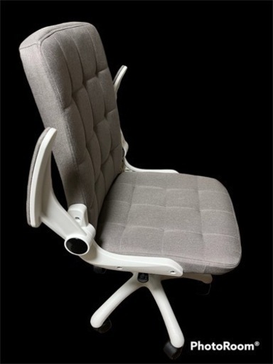 オフィスチェア デスクチェア ワークチェア 跳ね上げ式アームレスト パソコンチェア 360度回転 昇降機能付き 静音PUキャスター 通気性 在宅勤務 椅子 テレワーク 疲れない (麻ファブリック)