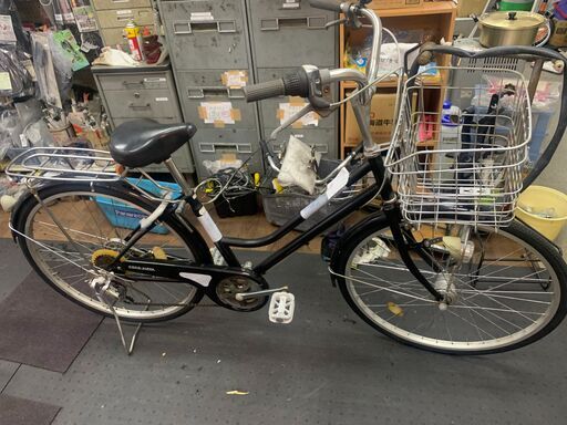中古自転車　変速、LEDオートライト付き自転車　２６インチ