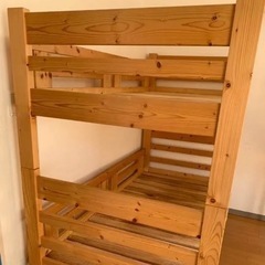 【組立説明書あり】 二段ベッド　２段ベッド　ハシゴ付き　子供　ベッドの画像