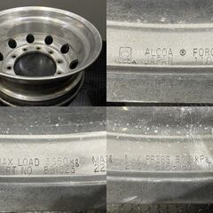 ALCOA FORGED アルコア アルミホイール 22.5×8.25 165 22.5インチ 2本 10H PCD335 リア用 大型トラック バス ダンプ　(VHR002)クレジットカード QRコード決済可能の画像