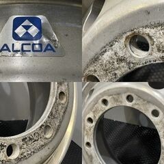 ALCOA FORGED アルコア アルミホイール 22.5×8.25 165 22.5インチ 2本 10H PCD335 リア用 大型トラック バス ダンプ　(VHQ001)クレジットカード QRコード決済可能の画像
