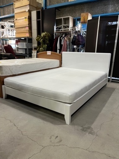 ☆売れ筋!!☆ 激安ベッド!! ダブルベッド マットレス付き シンプルフレーム