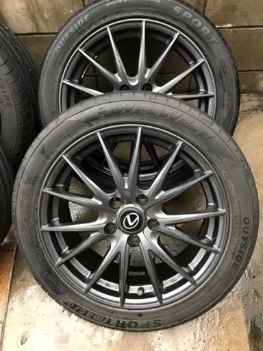 225/45R17 ウェッズホイール バリ山 2022年製造