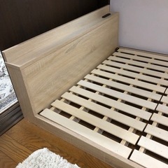 【美品】シングルベッドフレーム（マットレス・布団・枕も付属可能です）