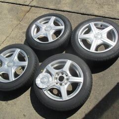 【取付けOK】155/65R14 新品タイヤ&中古アルミセット グッドイヤー 軽自動車の画像