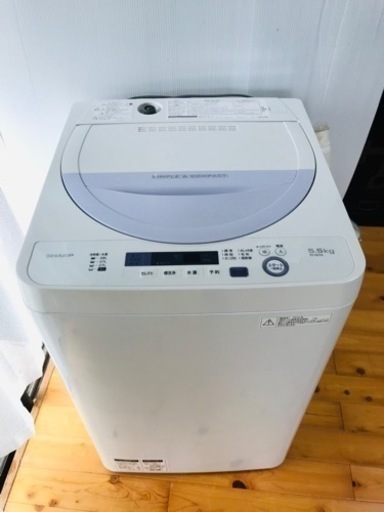 【決まりました】SHARP 全自動洗濯機 5.5kg バイオレット ES-GE5A-V