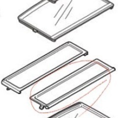 パナソニック冷蔵庫　仕切り棚の画像