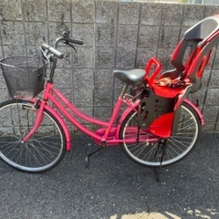 チャイルドシートのみ！美品　赤　自転車用　OGK ヘッドレスト付コンフォートうしろ子供のせRBC-011DX3  リヤチャイルドシート(1歳～小学校就学の始期に達するまで)の画像