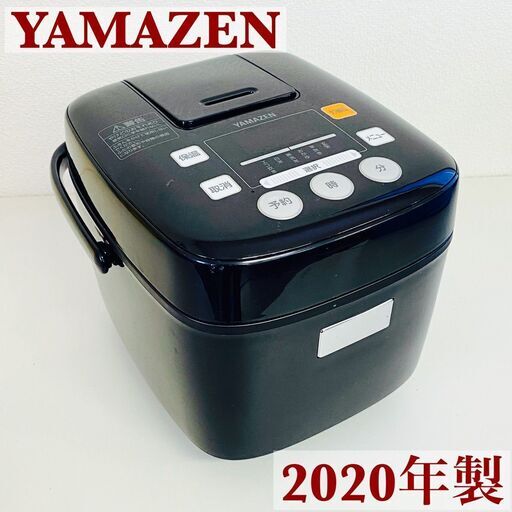 【F】YAMAZEN マイコン炊飯ジャー 2020年製 YJB-300 ブラック