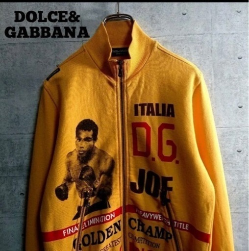 【ドルチェ&ガッバーナ】ボクシング トラックジャケット 黄 Lイタリー製 レア