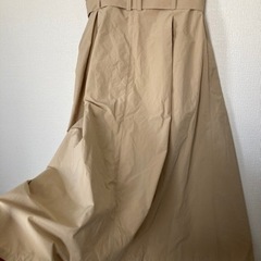 春　ロングスカート　キャメルの画像