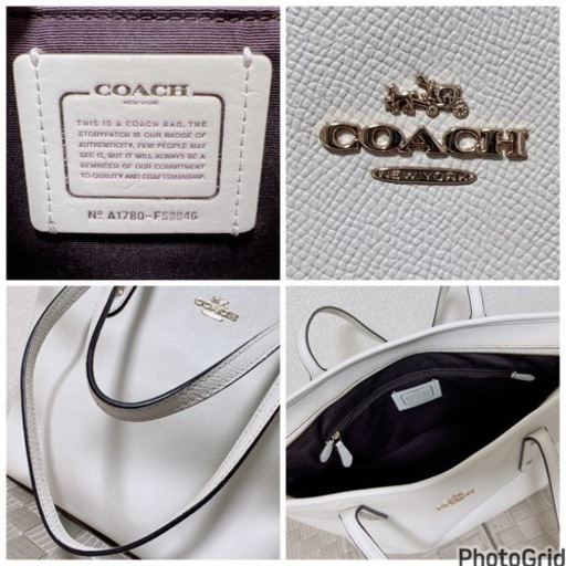 COACH コーチ　トートバッグ　白　美品