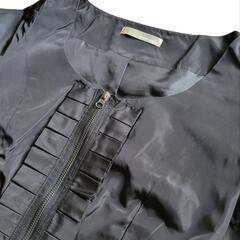 黒の薄手コートFサイズの画像