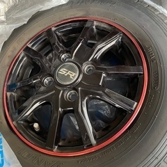 バン用タイヤ付、アルミホイール4本セット　145/R12 8P.R