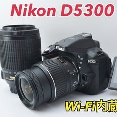 S数約6800回●Wi-Fi内蔵●初心者向け●手ぶれ補正●ニコン D5300 1ヶ月動作補償あり！ 安心のゆうパック代引き発送！ 送料、代引き手数料無料！