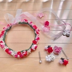 花冠ブーケセット🌸結婚式👰ピンクの画像