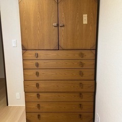 タンス　無料　洋服タンス　ブラウン