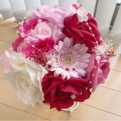花冠ブーケセット🌸結婚式👰ピンクの画像