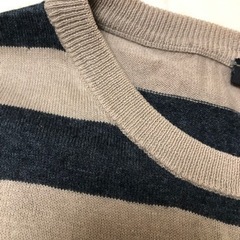 【完了】無印良品 ボーダーセーター（薄手）【古着】の画像