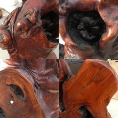 玉杢けやき衝立 漆拭き仕上げの高級品です❗️の画像