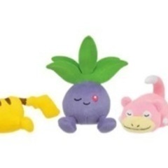 ポケモン人形　ピカチュウ ナゾノクサ ヤドン  ゴンベくつろぎタ...