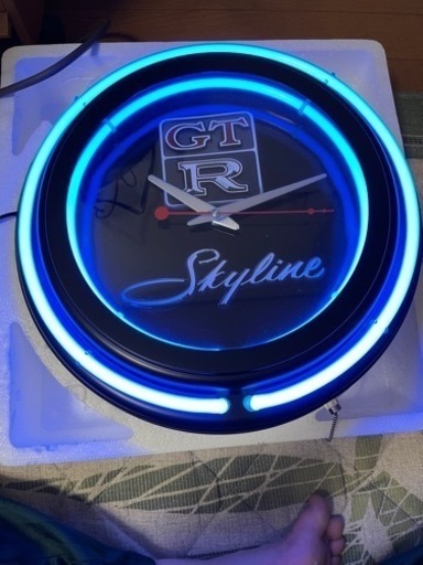 【未使用】ネオン時計 スカイラインGTR 未使用】ネオン時計 スカイラインGTR