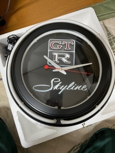 【未使用】ネオン時計 スカイラインGTR