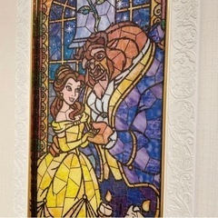 【引き取りに来て頂ける方】美女と野獣のパズル　フレーム付きの画像