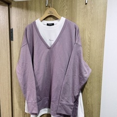 新品試着のみ トップス L 重ね着風