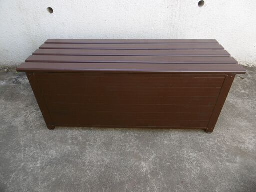 アルミベンチストッカー120 屋外 南京錠取付可能仕様　中古品