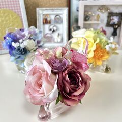 ☆『フラワーアレンジメント』＜アクリルハイヒール＞レッスンです。(#^^#)　＜ハンドメイド初心者の方、歓迎します＞の画像