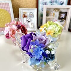 ☆『フラワーアレンジメント』＜アクリルハイヒール＞レッスンです。(#^^#)　＜ハンドメイド初心者の方、歓迎します＞の画像