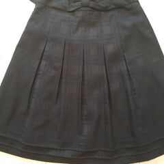 膝丈スカート　黒・グレー　【古着】　COMME CA MODELS