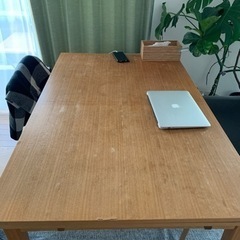 (交渉中)無印良品★ダイニングテーブル★伸縮可能★傷あり★近場で...
