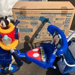 ides　アイデス　ポップンカーゴ三輪車　ミッキーマウス ブルーの画像