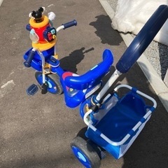 ides　アイデス　ポップンカーゴ三輪車　ミッキーマウス ブルーの画像