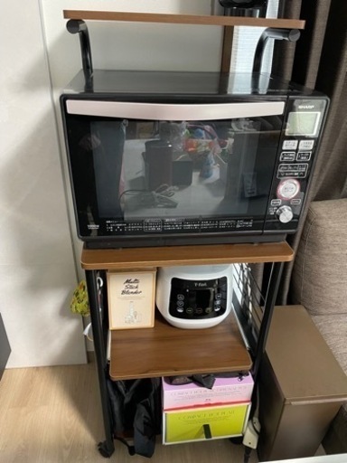 レンジ台　収納棚