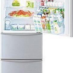 東芝 ノンフロン 3ドア冷凍冷蔵庫 375リットル GR-C38N (S) 自動製氷機能 スリム幅60cm TOSHIBAの画像