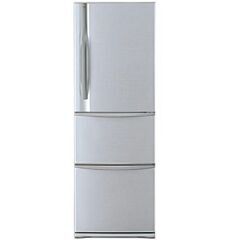 東芝 ノンフロン 3ドア冷凍冷蔵庫 375リットル GR-C38N (S) 自動製氷機能 スリム幅60cm TOSHIBAの画像
