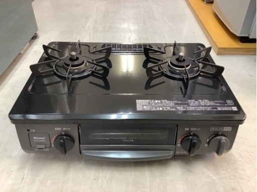 【リサイクルサービス八光】2020年製　リンナイガスコンロ　左強火　LPガス　RTE564BKL