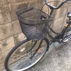 自転車　ママチャリ　黒の画像