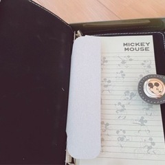 ミッキーマウス 手帳 ブラックの画像