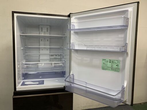 高年式！2021年製！MITSUBISHI/三菱 3ドア冷凍冷蔵庫 330L 自動製氷 MR-CX33G-BR グロッシーブラウン 中