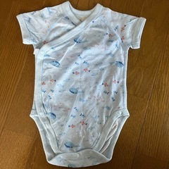 ユニクロコットンメッシュボディースーツ前開き（半袖）の画像